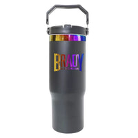 30oz Flip Handle Rainbow Tumbler