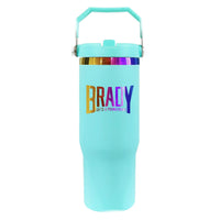 30oz Flip Handle Rainbow Tumbler