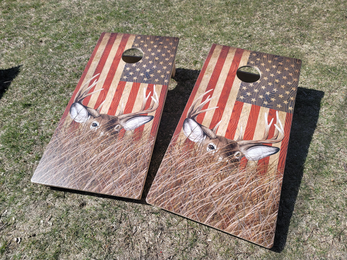 American Flag Deer Full Color Boards