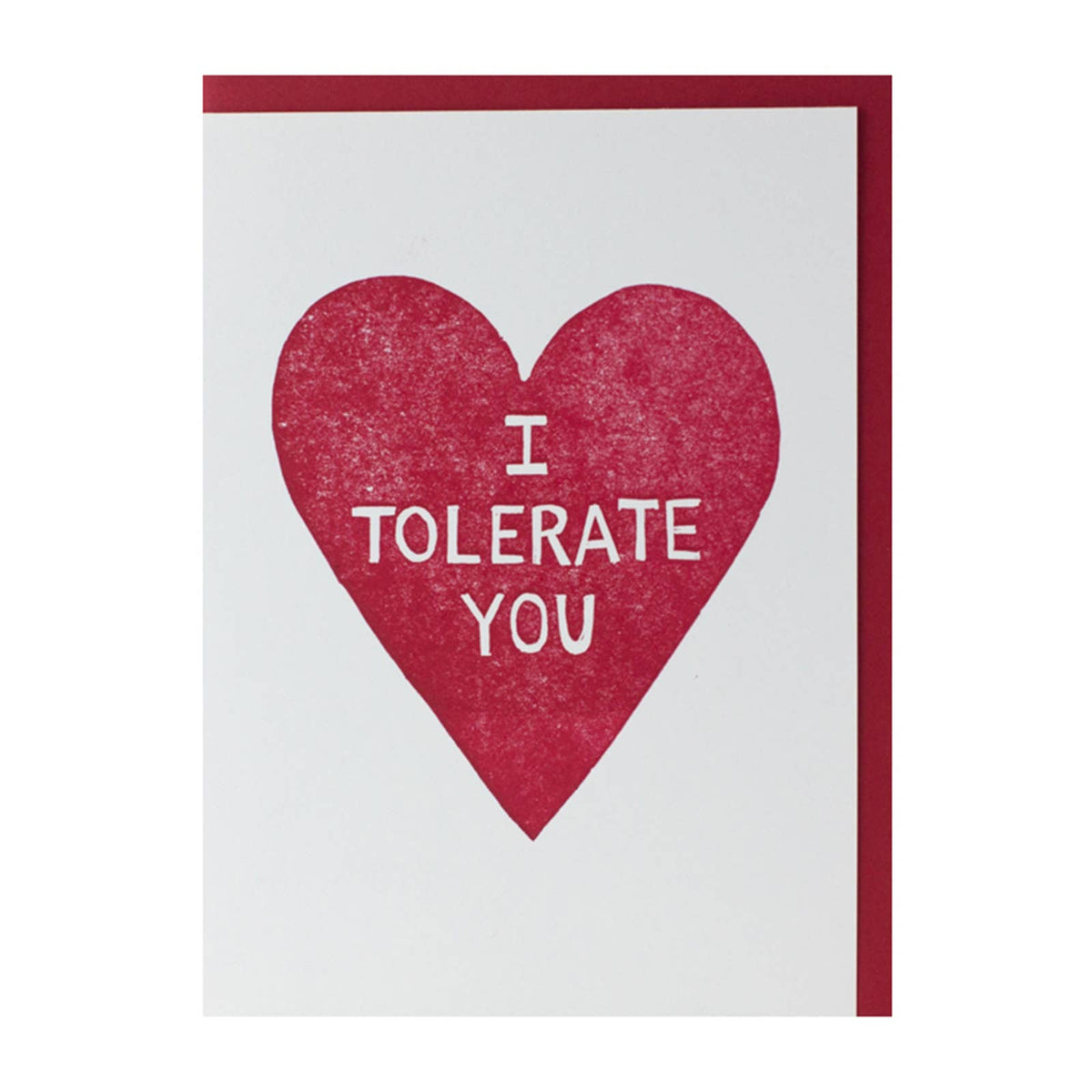 I Tolerate You — Salty Love Letterpress Greeting Card